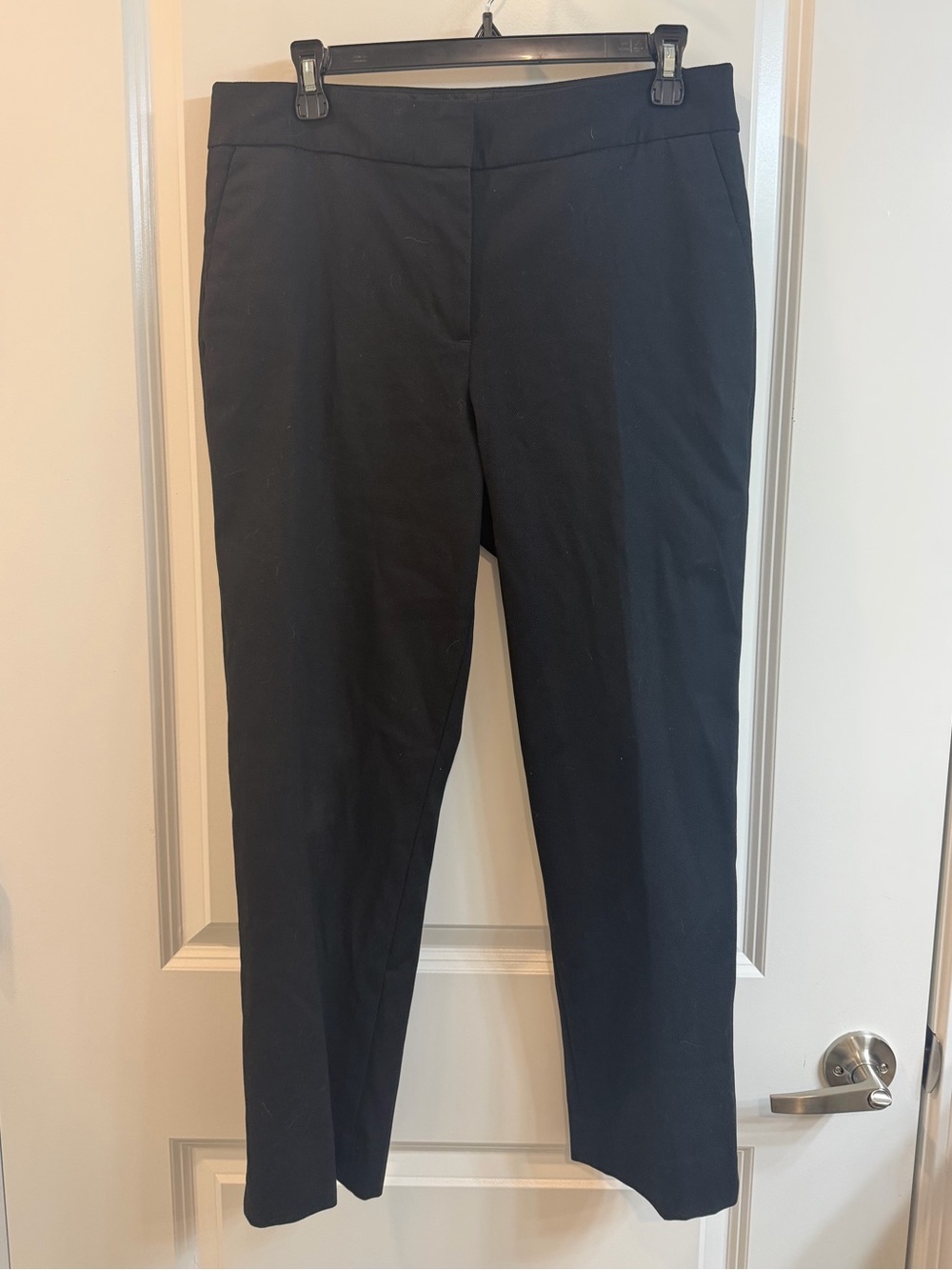 Talbots Chatham Slim Crop Pants Black Size 10 Stretch Cotton Ankle Career